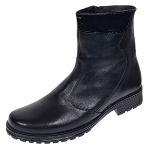 Oferta 38 Ghete dama din piele naturala cu fermoar negre imblanite LMVS21NL - Img 3