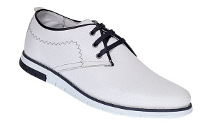 Oferta 44 Pantofi barbati sport din piele naturala Alb Yanis Confort