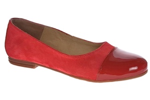 OFERTA marimea 35, 39 - Balerini dama, din piele naturala intoarsa, cu varf lacuit, rosu - LARENALACRVEL - Img 7