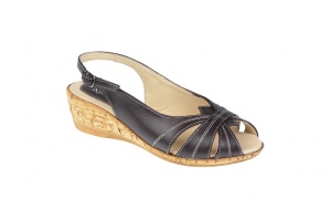 OFERTA marimea 36, 38 - Sandale dama, din piele naturala, maro, cu platforma de 4cm - LS52M - Img 2