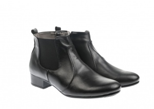 Oferta marimea 37 Botine dama negre din piele naturala cu elastic - LNA275C - Img 5