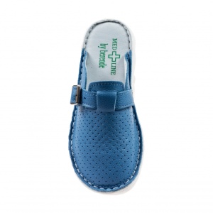 Oferta marimea 37 Saboti medicali dama din piele naturala Royal Blue Med-Line LBR128BLUE - Img 4