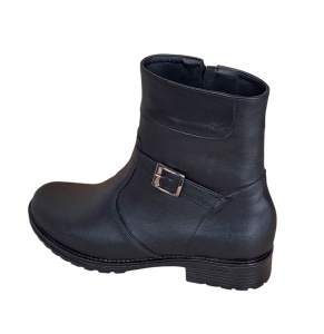 OFERTA MARIMEA 38, 40 - Ghete dama, din piele naturala, cu fermoar, negru, imblanite - LGCATN - Img 5