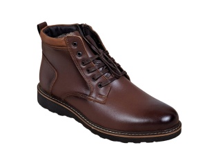 Oferta Marimea 38, 42 Ghete barbati casual, din piele naturala Maro cu fermoar LCORSAFM - Img 9