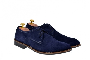 Oferta marimea 39, 42 Pantofi barbati casual din piele naturala bleumarin - L85BLVEL - Img 3