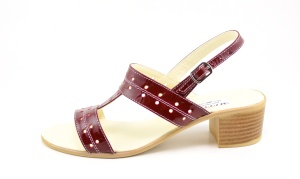Oferta marimea 39 - Sandale dama din piele naturala lac - visiniu - LS7LACVIS - Img 4