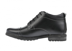 OFERTA MARIMEA 40 - Ghete barbati din piele naturala, imblanite, negre - L2079N - Img 2