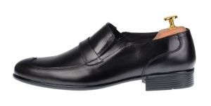 Oferta marimea 40 Pantofi barbati negri office eleganti din piele naturala Elion LELY13N - Img 5