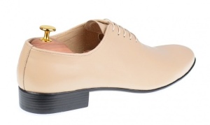 Oferta marimea 40 Pantofi barbati office eleganti din piele naturala bej LMOD1BEJ - Img 3