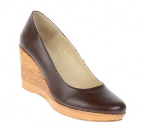 Oferta marimea 40 - Pantofi dama casual din piele naturala box , cu platforma de 7 cm - P3550M