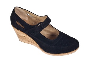OFERTA marimea 40 -Pantofi dama din piele naturala velur, negri, foarte comozi - LP9154NVEL2 - Img 4