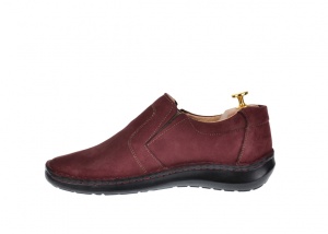 OFERTA MARIMEA 41- Pantofi barbati casual, cu elastic, din piele naturala, intoarsa, BORDO, LVIC2350VIS - Img 4