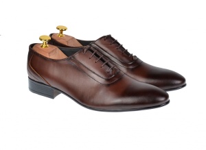 OFERTA MARIMEA 41 - Pantofi Barbati Office, Eleganti, din Piele Naturala, Maro, CIUCALETI SHOES - Img 4