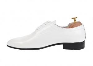 Oferta marimea 42, 43 - Pantofi barbati, albi,, eleganti, din piele naturala box - LMOD1ALBBOX - Img 2