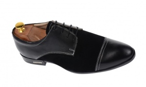 Oferta marimea 44, Pantofi barbati eleganti din piele naturala L959NBENY - Img 3
