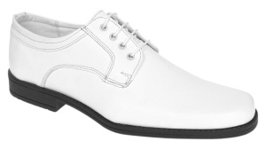Pantofi barbati albi eleganti din piele naturala cu siret PB2265M
