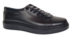 Pantofi barbati casual din piele naturala AK Negru GKR96N - Img 10
