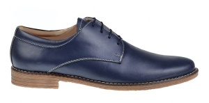 Pantofi barbati casual din piele naturala bleumarin - PABLM