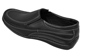 Pantofi barbati casual din piele naturala cu elastic Bleumarin, GKR110N - Img 2