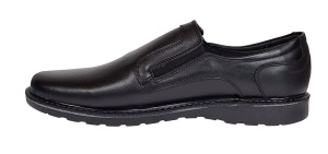 Pantofi barbati casual din piele naturala cu elastic negru GKRSPORTELN - Img 5