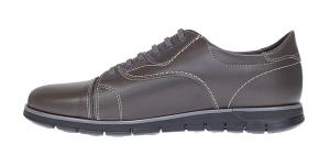 Pantofi barbati casual din piele naturala Gri, GKR67GRI - Img 3