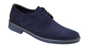Pantofi barbati casual din piele naturala intoarsa Bleumarin - 855VELBLM - Img 9