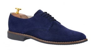 Pantofi barbati casual din piele naturala intoarsa - Model 184 Bleumarin