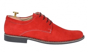 Pantofi barbati casual din piele naturala intoarsa, Rosu - PAROSUVEL - Img 3