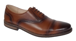 Pantofi barbati casual din piele naturala maro cognac - 895MD Marimea 44 - Img 3
