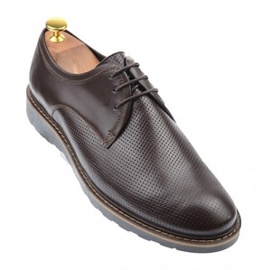 Pantofi barbati casual din piele naturala Maro inchis Marimea 41 - Img 4