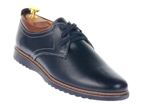 Pantofi barbati casual din piele naturala - Model bleumarin 330BLM