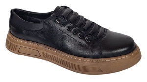 Pantofi barbati casual din piele naturala Negru Gold GKR124N