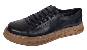 Pantofi barbati casual din piele naturala Negru Gold GKR124N - Img 5