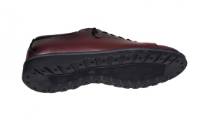 Pantofi barbati casual din piele naturala, Visiniu ASEVIS - Img 5
