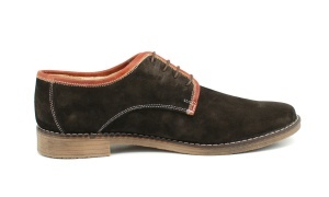 Pantofi barbati casual - eleganti din piele naturala intoarsa maro - PA80MMVEL - Img 2