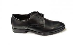 Pantofi barbati casual, negri, din piele naturala - 101NBOX - Img 3