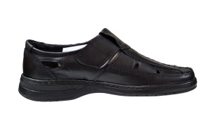 Pantofi barbati casual perforati din piele naturala, Negru - RSY502N - Img 3