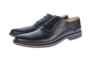 Pantofi barbati casual piele naturala , Negru box - P37NA - Img 3