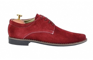 Pantofi barbati din piele intoarsa - Model Casual Visiniu PA2VIS - Img 2