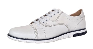 Pantofi barbati din piele naturala - Model Casual Alb GKR67A - Img 4