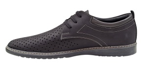 Pantofi barbati din piele naturala - Model Sport Casual Perforat Negru 128N - Img 5
