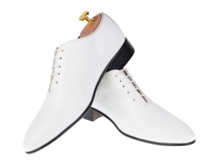 Pantofi barbati, eleganti din piele naturala, alb, 024ABOX - Img 3