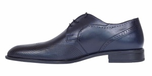 Pantofi barbati eleganti din piele naturala Bleumarin 020BL - Img 3