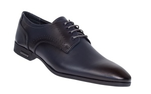 Pantofi barbati eleganti din piele naturala bleumarin GKR101BL - Img 4