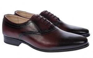 Pantofi barbati eleganti din piele naturala Bordeaux 888VIS - Img 2