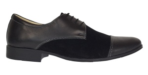 Pantofi barbati eleganti din piele naturala box cu piele intoarsa - 959NBV Marimea 40 - Img 3