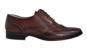 Pantofi barbati eleganti din piele naturala, cu siret, maro, 566M - Img 5