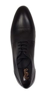 Pantofi barbati eleganti din piele naturala cu siret SIR015 Negru - Img 7