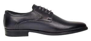 Pantofi barbati eleganti din piele naturala de culoare bleumarin Zidan 819 - Img 6