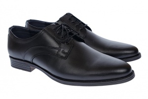 Pantofi barbati eleganti din piele naturala de culoare neagra GKR31N - Img 5